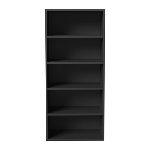 Black Cassandra 5 Shelf Wardrobe