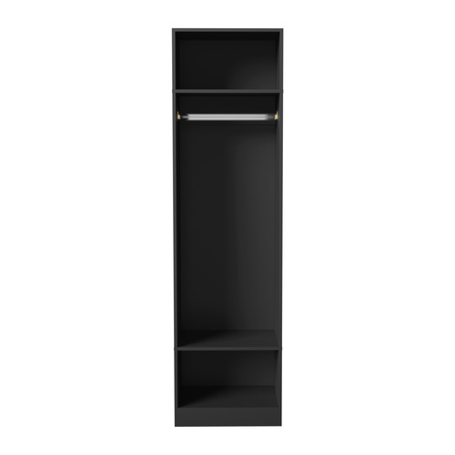 Black Cassandra 3 Shelf & Hanging Wardrobe