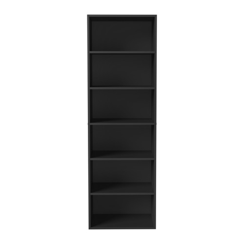 Black Cassandra 6 Shelf Wardrobe