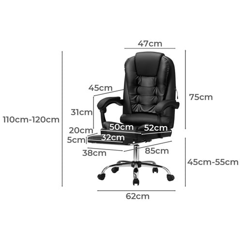 Loren Massage Chair with Footrest