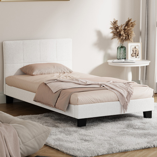 LivingFusion Aurelia Boucle Bed Frame | Temple & Webster