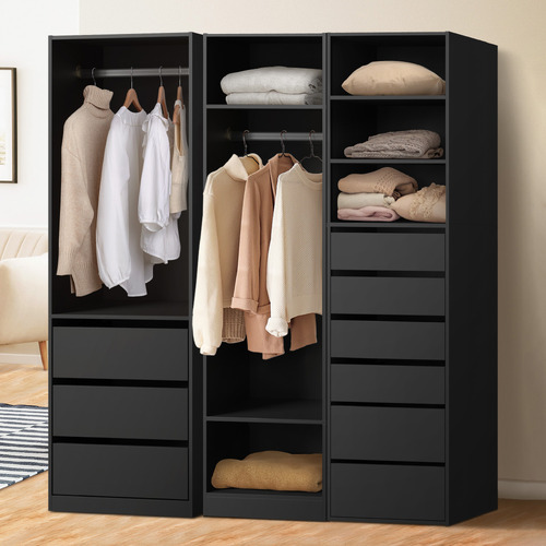 Black wardrobe set discount