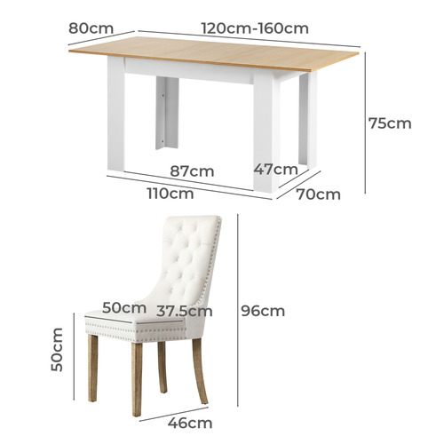 Chandria Extendable Dining Table & Chair Set
