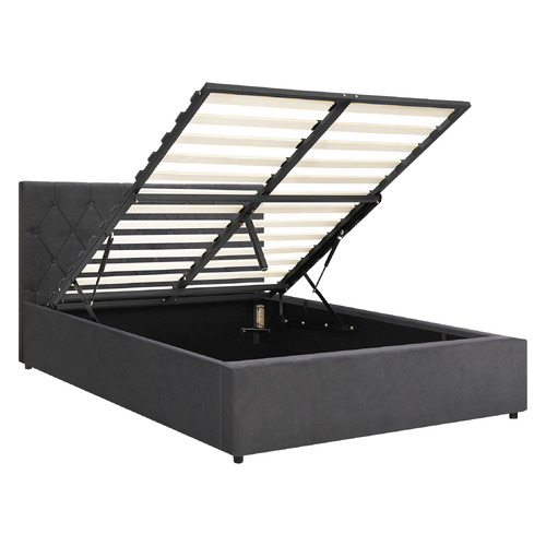 Kenzo Velvet Gas Lift Storage Bed