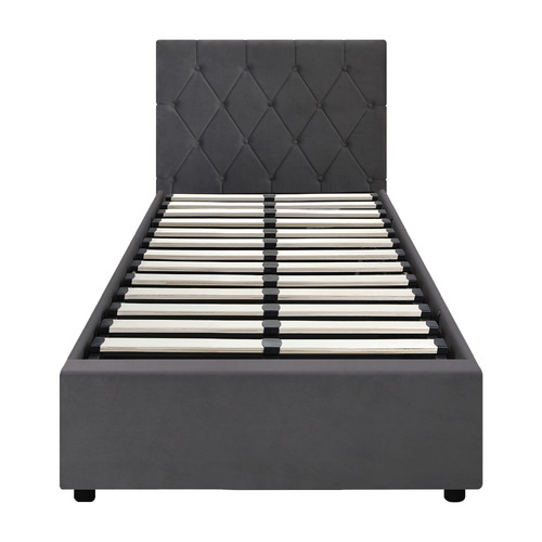 Kenzo Velvet Gas Lift Storage Bed