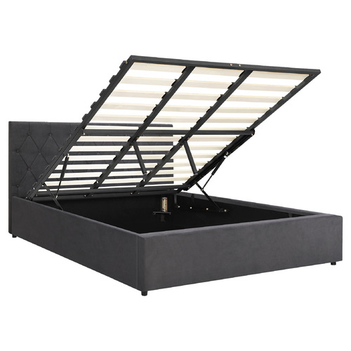 Kenzo Velvet Gas Lift Storage Bed