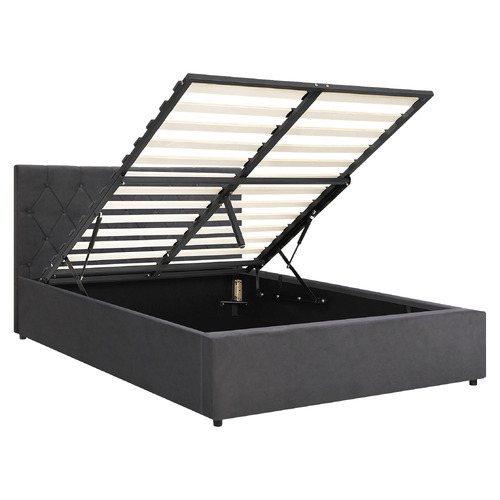 Kenzo Velvet Gas Lift Storage Bed