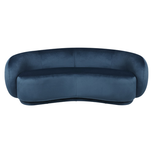 LivingFusion Millie 3 Seater Rounded Velvet Sofa | Temple & Webster