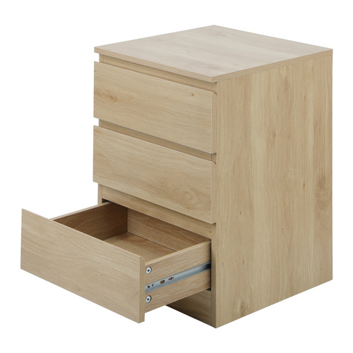 Carolla 3 Drawer Bedside Table