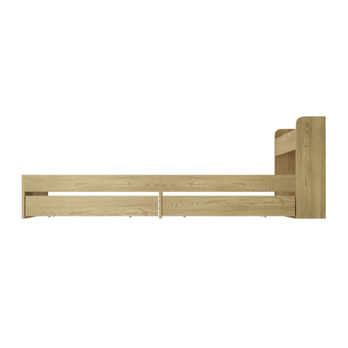 Natural Cassandra Bed with USB Port & Drawers