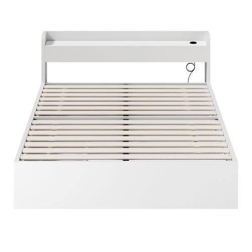 White Schrader Bed Frame with Storage