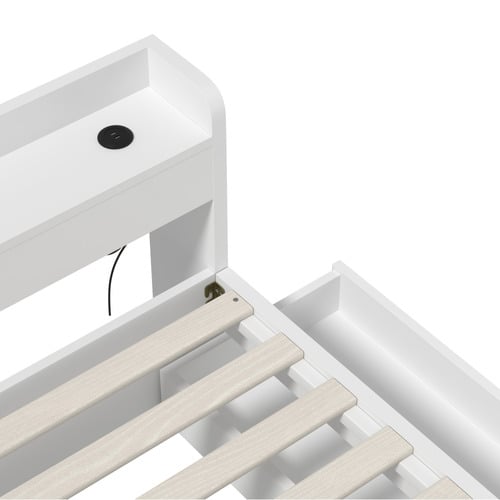 White Schrader Bed Frame with Storage