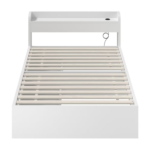 White Schrader Bed Frame with Storage