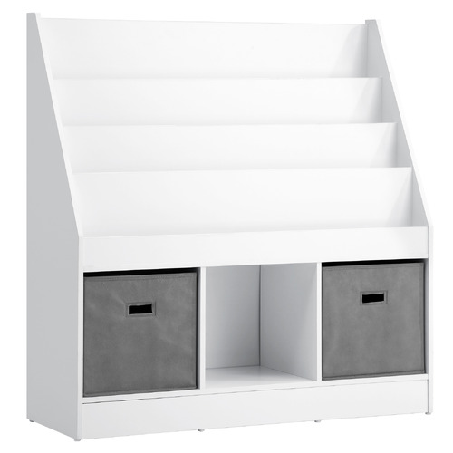 Kids' Emmett Bookshelf with Storage Basket