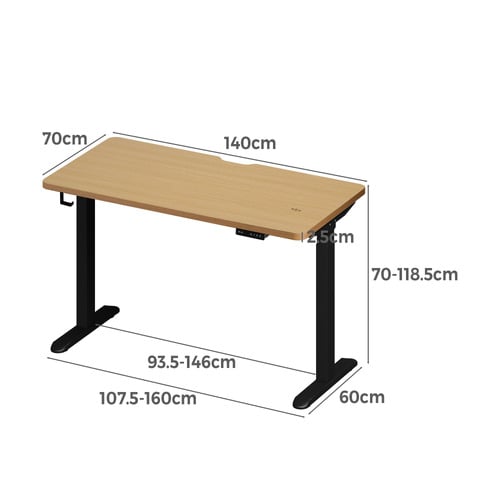 Virginia I 140cm Dual Motor Electric Sit & Stand Desk