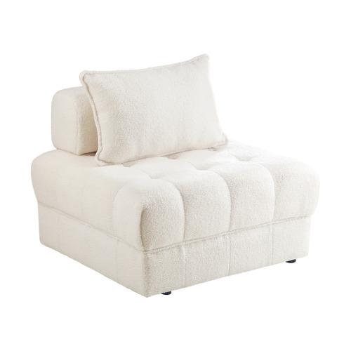 Armati Bouclé Armless Lounge Chair
