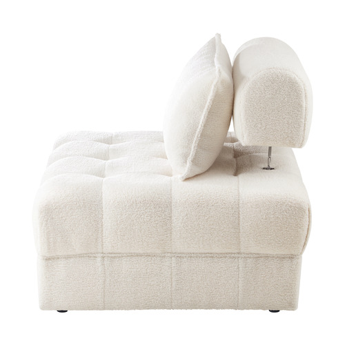 Armati Bouclé Armless Lounge Chair