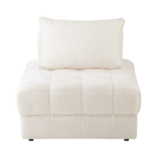 Armati Bouclé Armless Lounge Chair