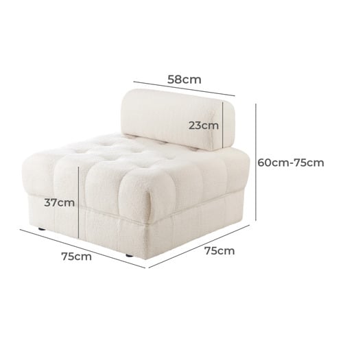 Armati Boucl&eacute; Armless Lounge Chairs