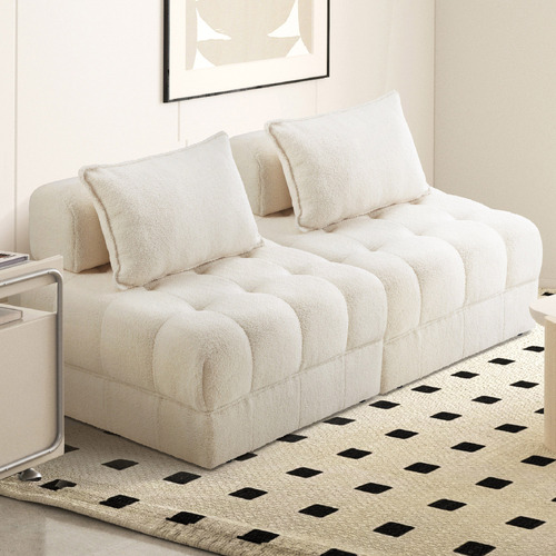 Armati Boucl&eacute; Armless Lounge Chairs