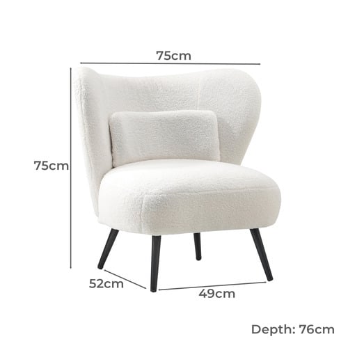 Aleyn Boucl&eacute; Wing Back Chair