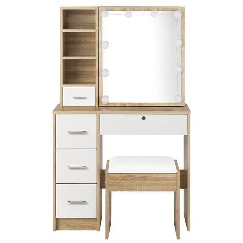2 Piece LED Giselle Dressing Table & Stool Set