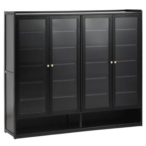 Black Josephine 4 Door Shoe Cabinet