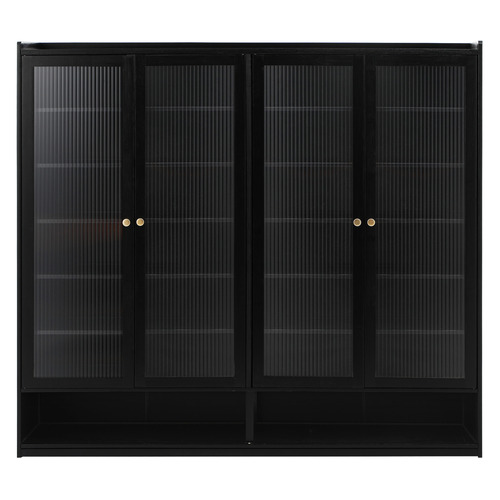 Black Josephine 4 Door Shoe Cabinet