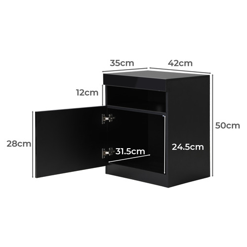 Oswin LED Bedside Table