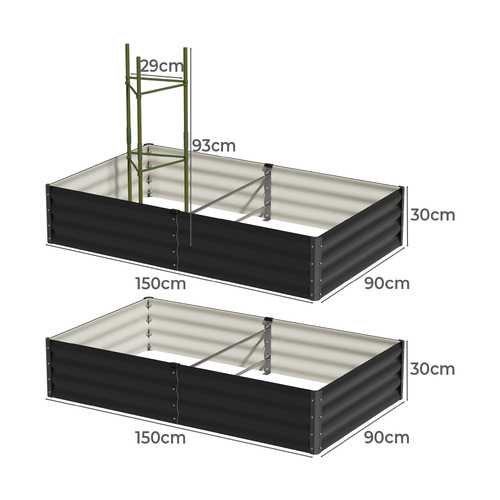 Albert Galvanised Steel Raised Garden Beds
