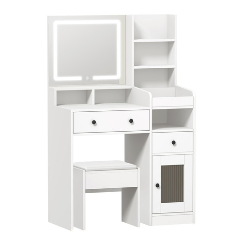 2 Piece LED Norina Dressing Table & Stool Set