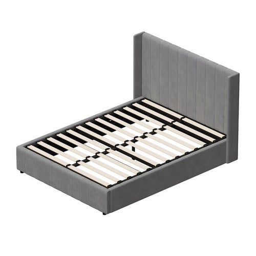 Grey Meier Gas Lift Storage Bed Frame