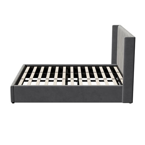 Grey Meier Gas Lift Storage Bed Frame