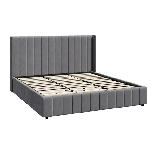 Grey Meier Gas Lift Storage Bed Frame