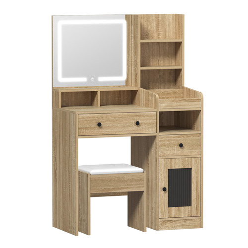 2 Piece LED Norina Dressing Table & Stool Set