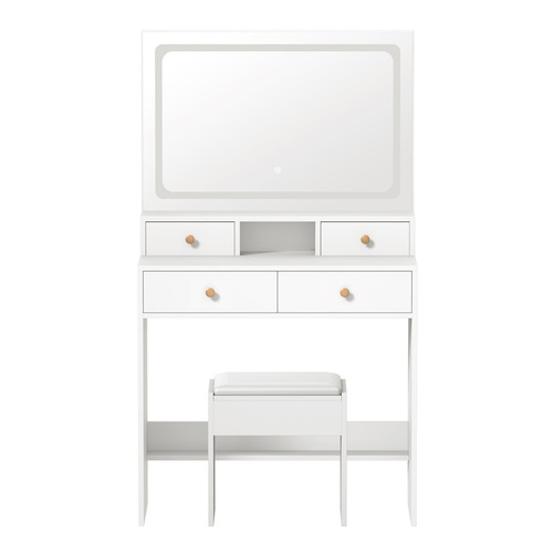 2 Piece LED Livia Dressing Table & Stool Set
