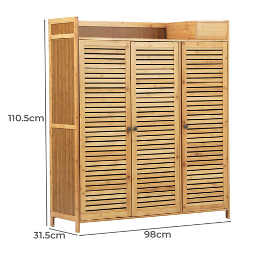 Weber 3 Door 1 Drawer Shoe Cabinet