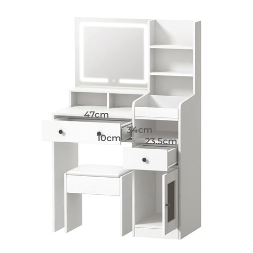 2 Piece LED Norina Dressing Table & Stool Set