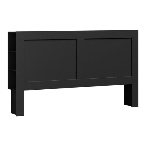 Black Jephson Bedhead with Shelves