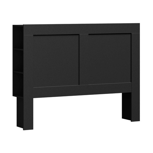 Black Jephson Bedhead with Shelves