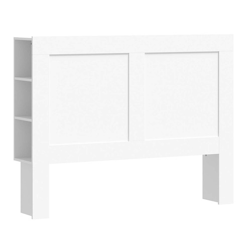 White Jephson Bedhead with Shelves