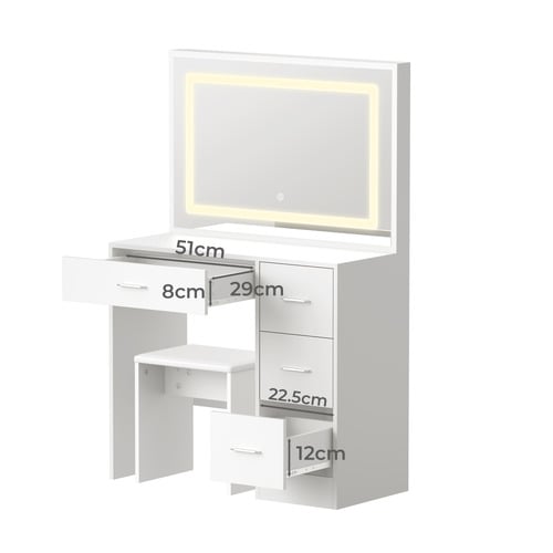 2 Piece Caroline Dressing Table with Stool Set