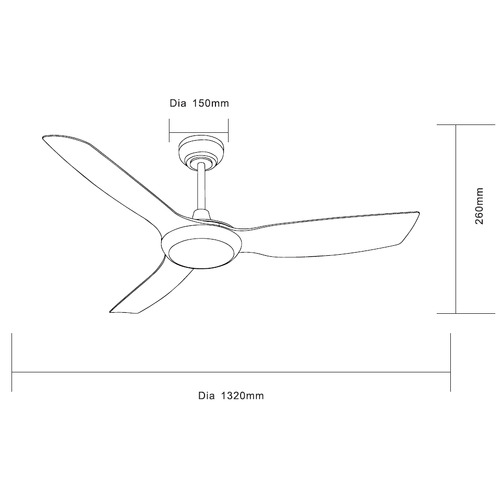 Hodson 132cm DC Ceiling Fan with Remote Control