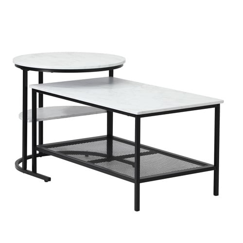 LivingFusion 2 Piece Adrian Nesting Coffee Table Set | Temple & Webster