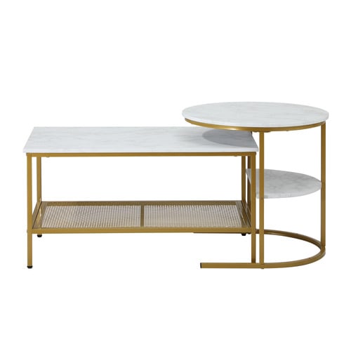 LivingFusion 2 Piece Adrian Nesting Coffee Table Set Temple & Webster