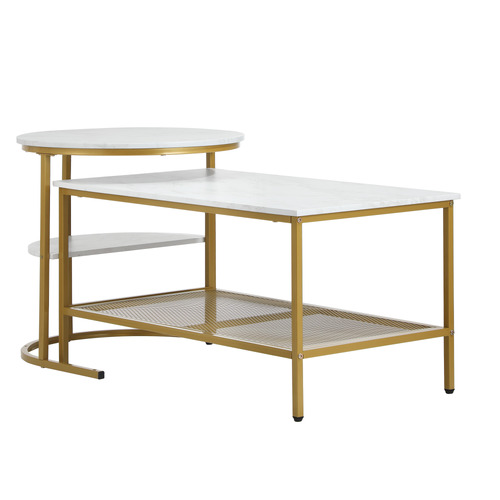 LivingFusion 2 Piece Adrian Nesting Coffee Table Set | Temple & Webster