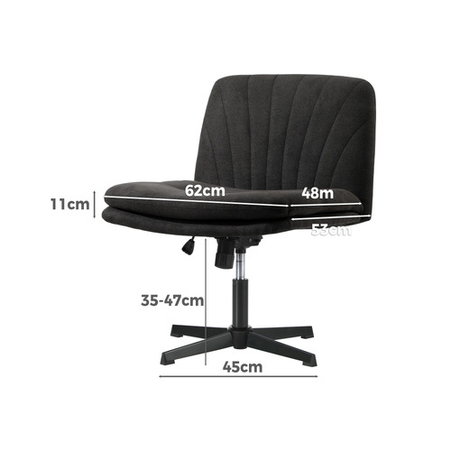 Heidi Linen Armless Office Chair