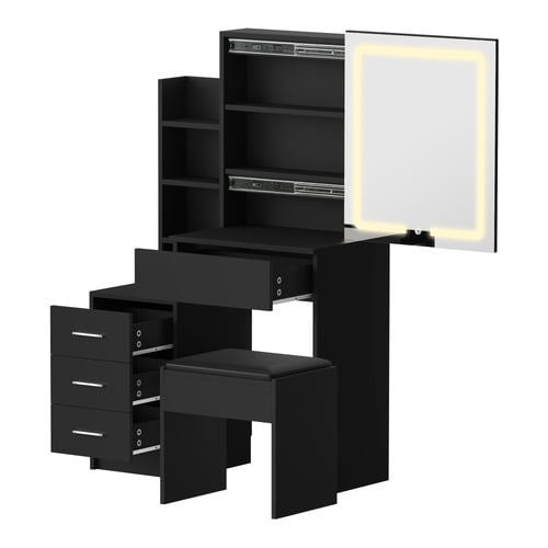 2 Piece Colorado LED Dressing Table & Stool Set