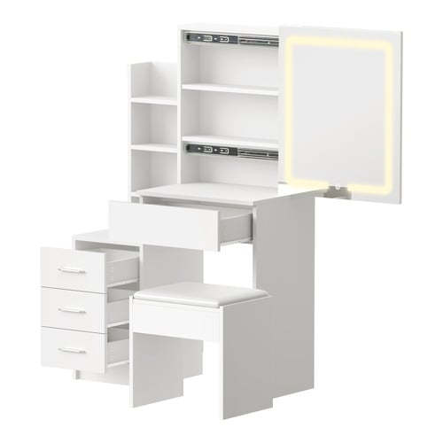 2 Piece Colorado LED Dressing Table & Stool Set