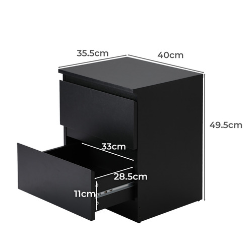 Fynch 2 Drawer Bedside Table